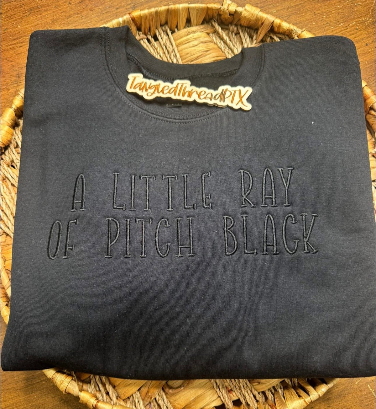 A Little Ray Of Pitch Black - Monochromatic Sweatshirt
