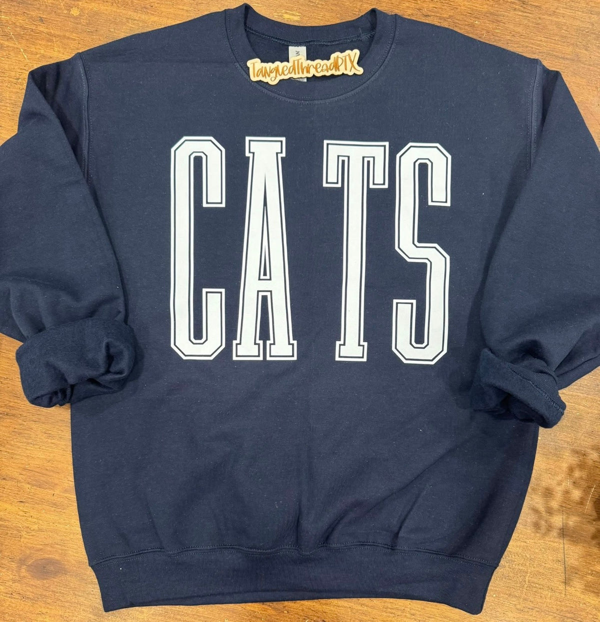 Navy CATS tall White Letters