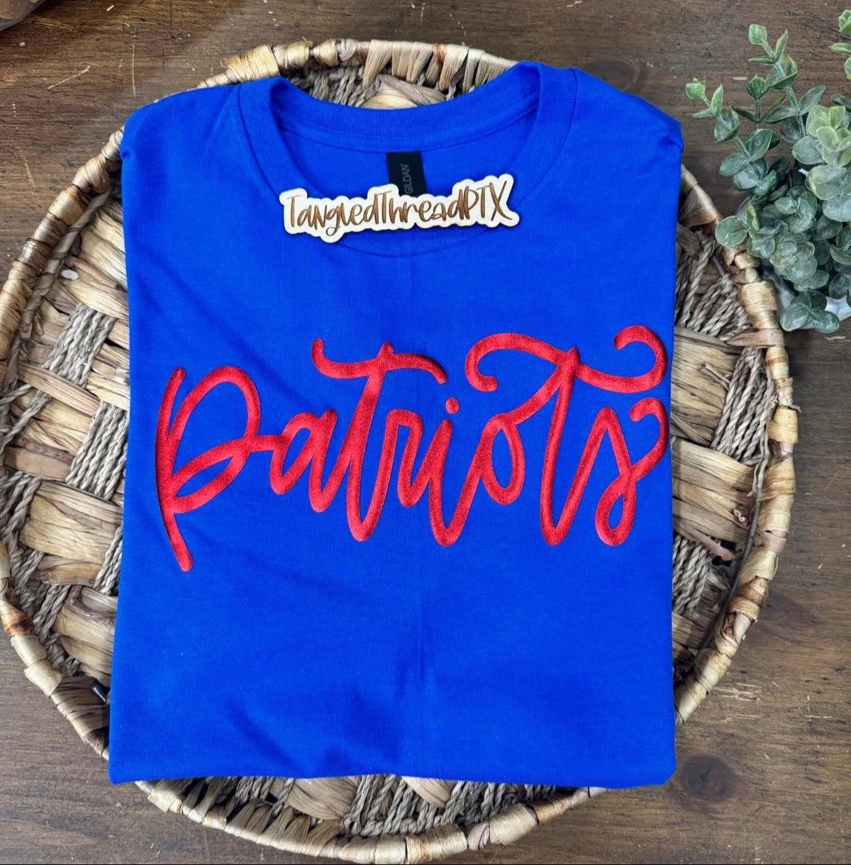 Royal Blue Patriots - Red Metallic Puff