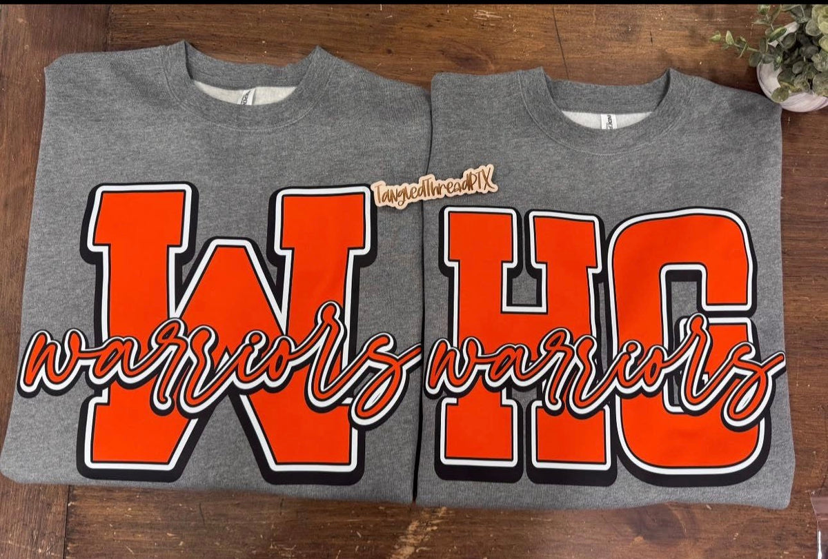 Gray W Warriors - Orange