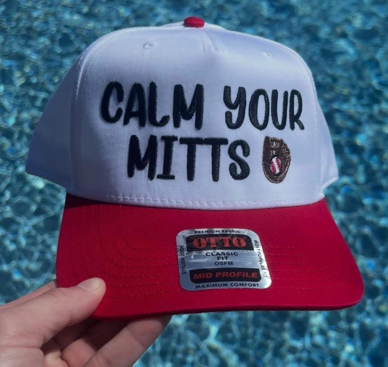 Calm Your Mitts / Glove Embroidered Hat