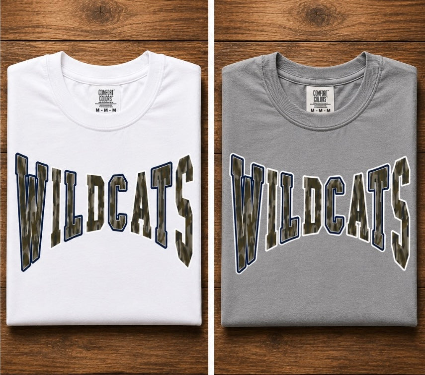 Wildcats Camo Outlined