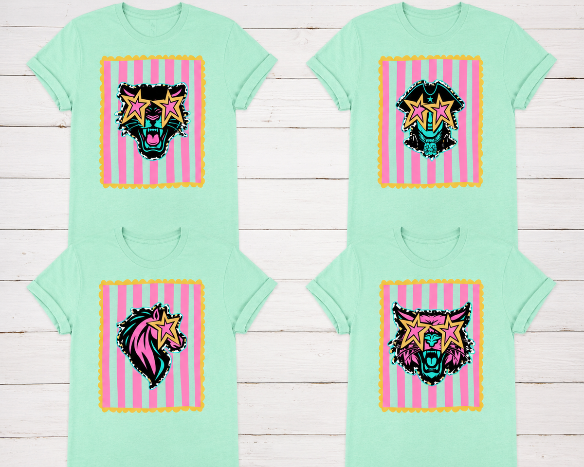 Island Reef Retro Neon Mascot