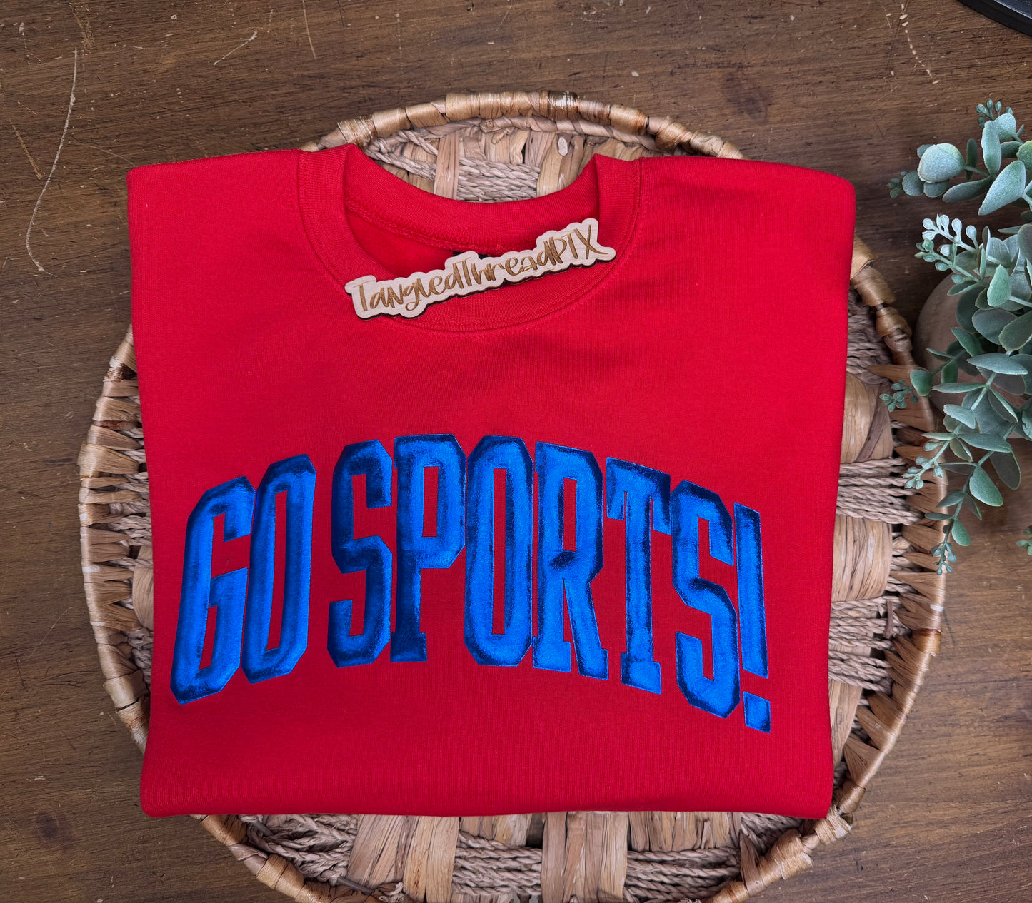 Go Sports! Sweatshirt in Metallic Puff
