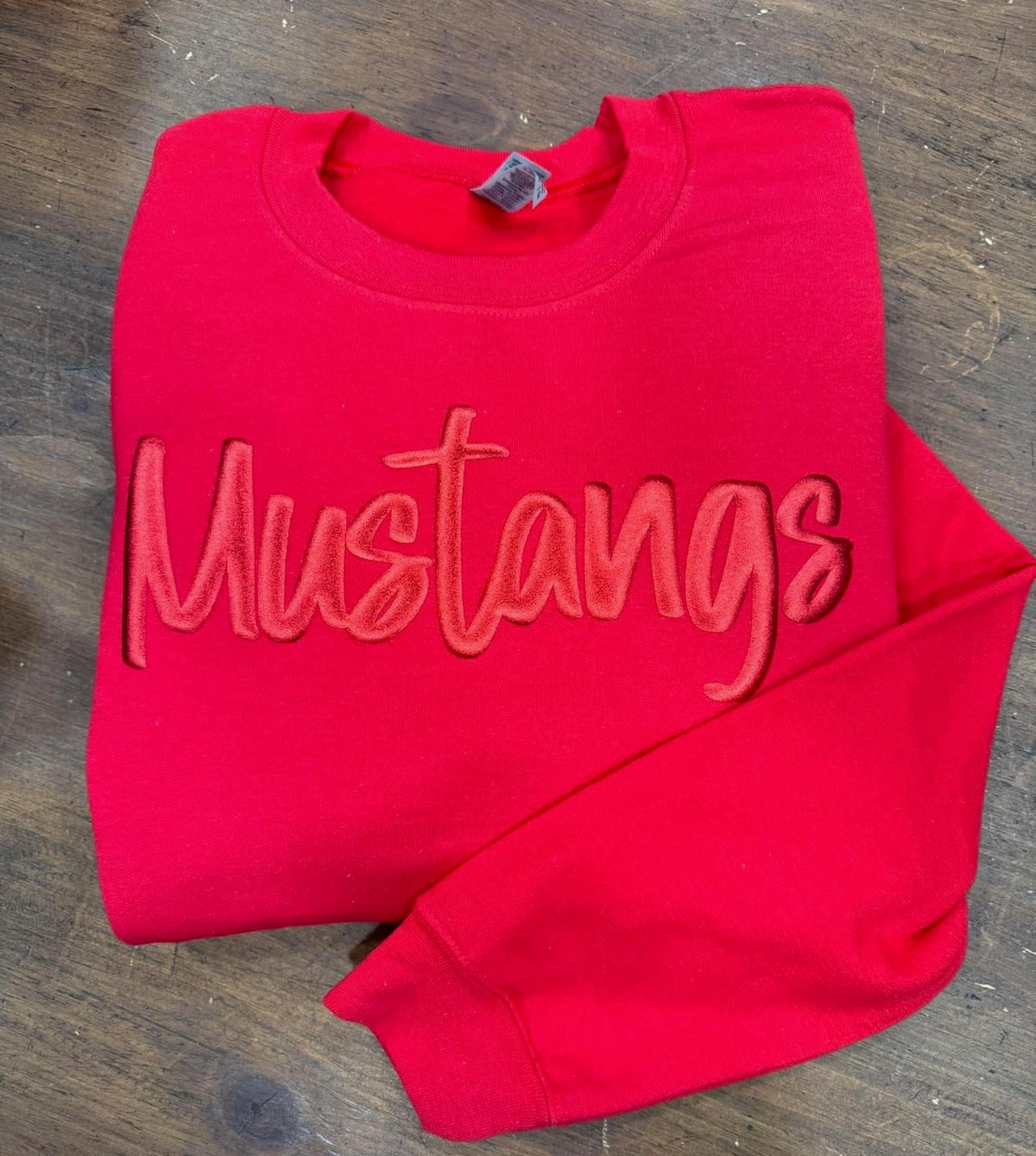 Red Mustangs with Red Metallic Puff