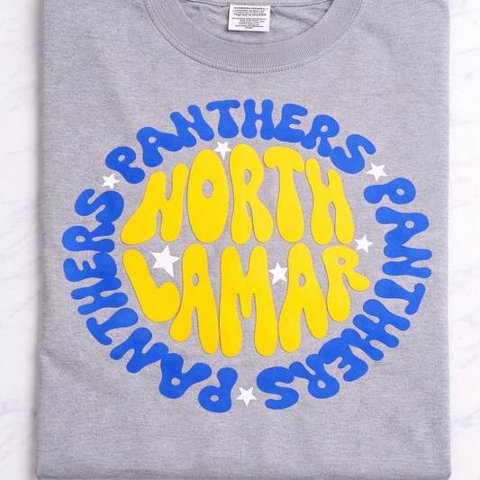 North Lamar Panthers - Round - Granite Comfort Colors