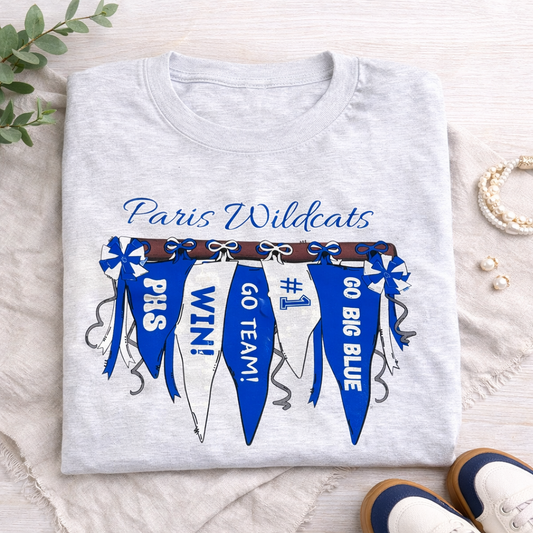 Paris Wildcats Banner Pennant Tee