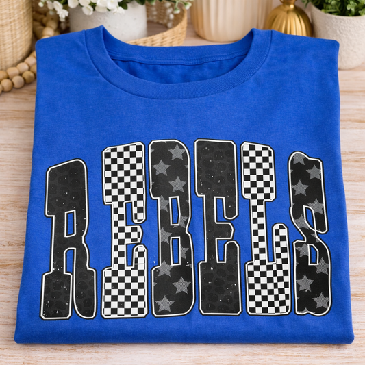Rebels - Plaid - Gildan Royal Blue