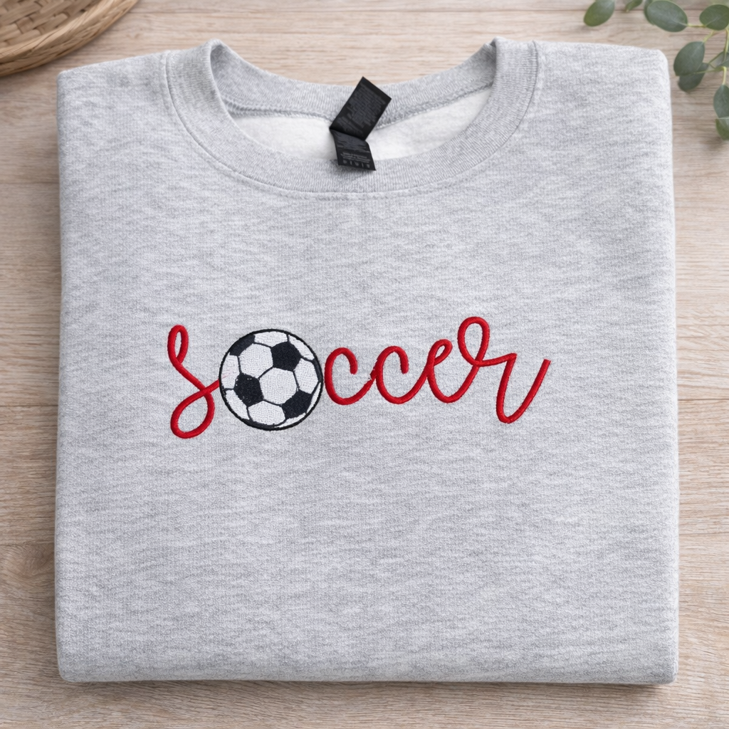 Soccer with Ball - Embroidered
