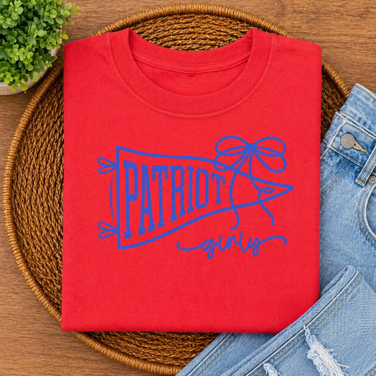 Red Patriots Girly - Royal Blue Pennant