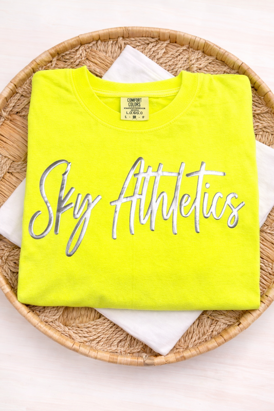Sky Athletics Crop - Silver Metallic Puff