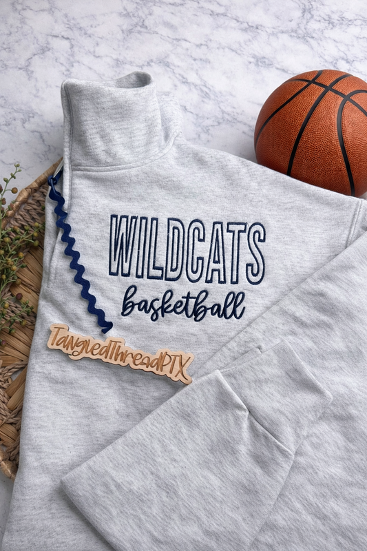 Wildcats Basketball Quarter Zip - Embroidered