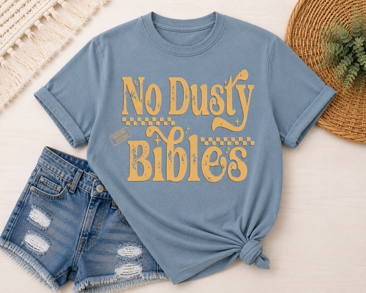 No  Dusty Bibles - Washed Denim Yellow Letters