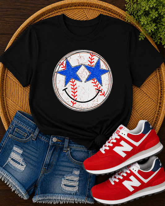 Black Baseball Smiley