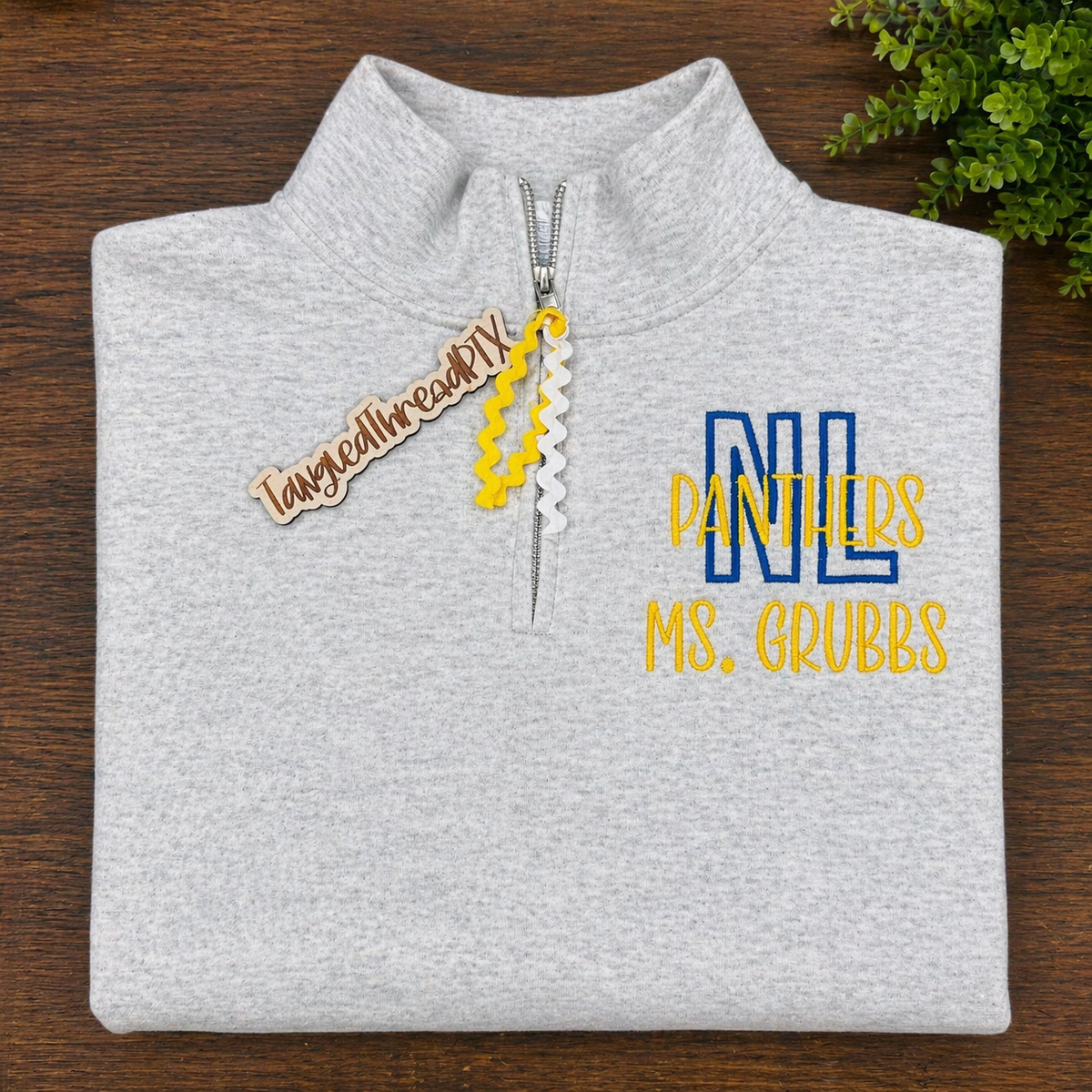 NL Panthers 1/4 Zip - Jerzee Ash Gray