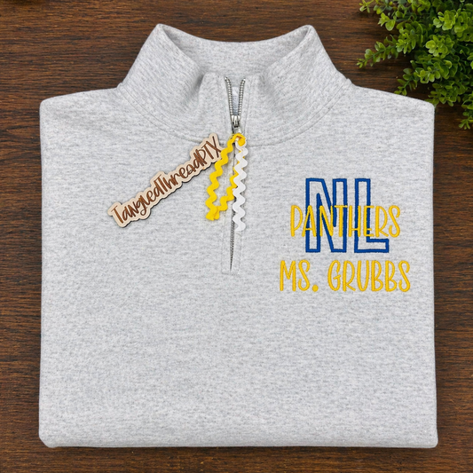 NL Panthers 1/4 Zip - Jerzee Ash Gray