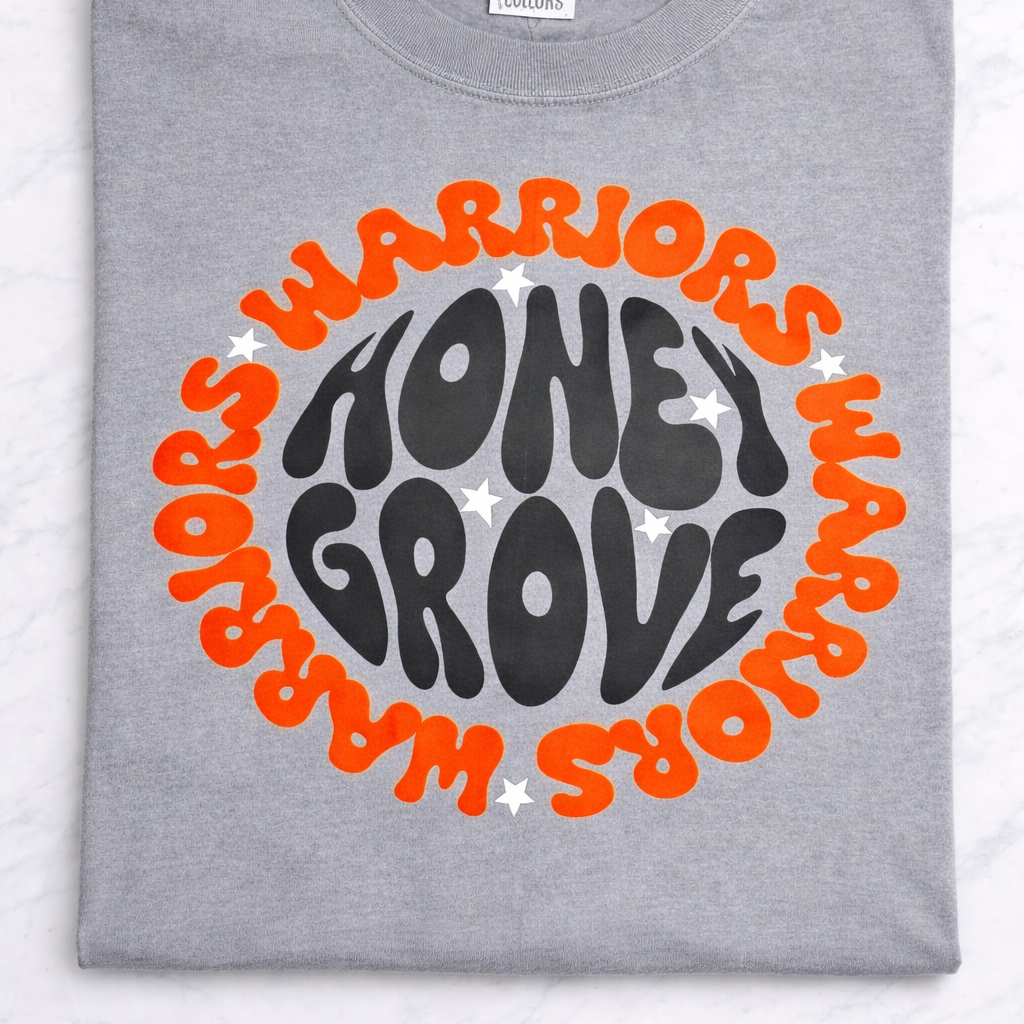 Honey Grove Warriors - Round - Granite Comfort Colors