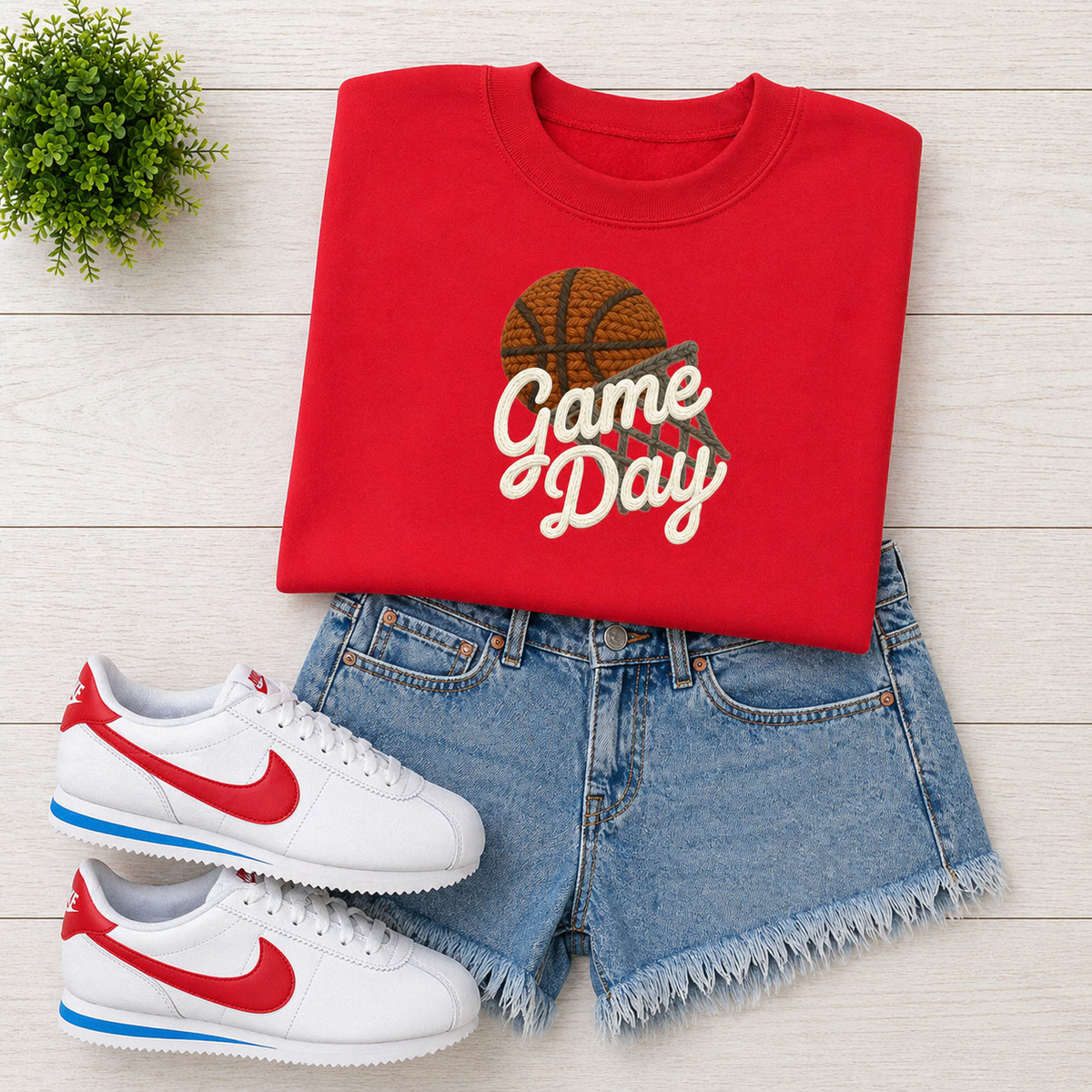 Red Game Day Basketball