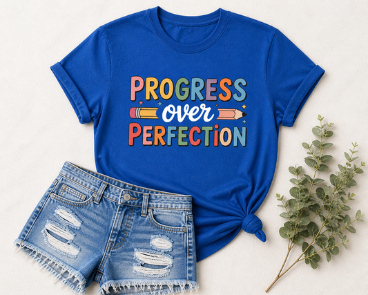 Royal Blue Progress Over Perfection