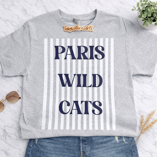 Paris Wild Cats Striped Spirit Tee