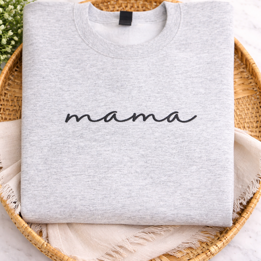 Mama Script - Embroidered Gildan Sweatshirt
