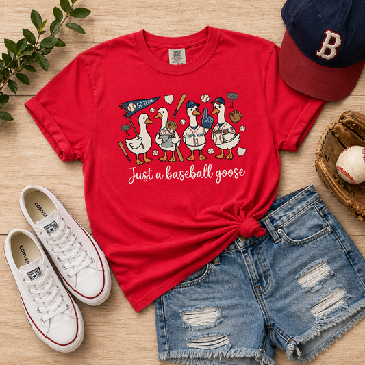 Red Just a Baseball Goose