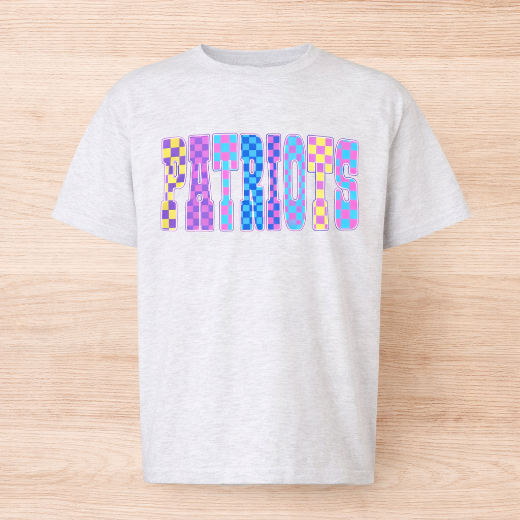 Retro Plaid School Spirit - Ash Gray - Gildan
