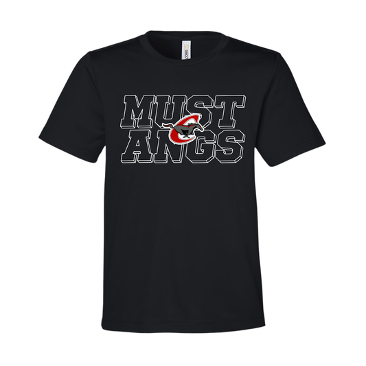 Mustangs Outline Performance T-Shirts (Dri-Fit)