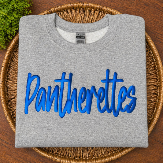 Pantherettes Royal Blue Metallic Puff - Gildan Sport Gray