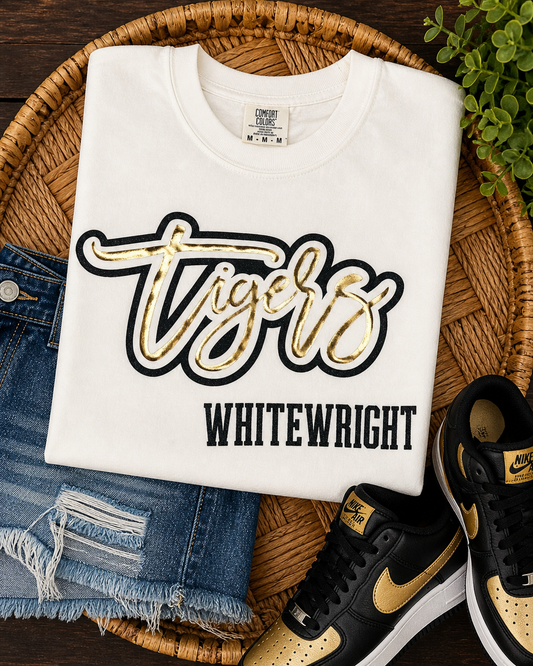 Whitewright Tigers Puff & HTV Outline