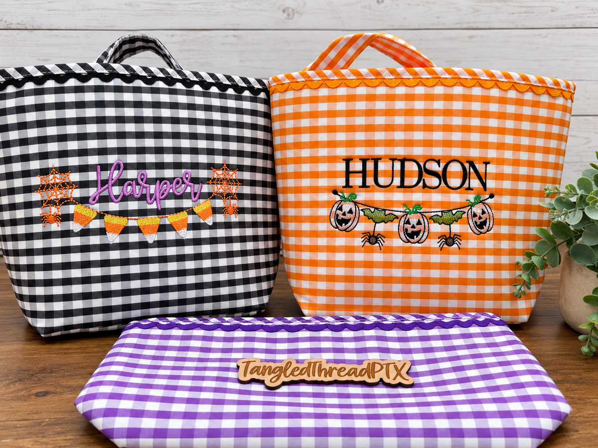 Halloween Candy Baskets - Embroidered