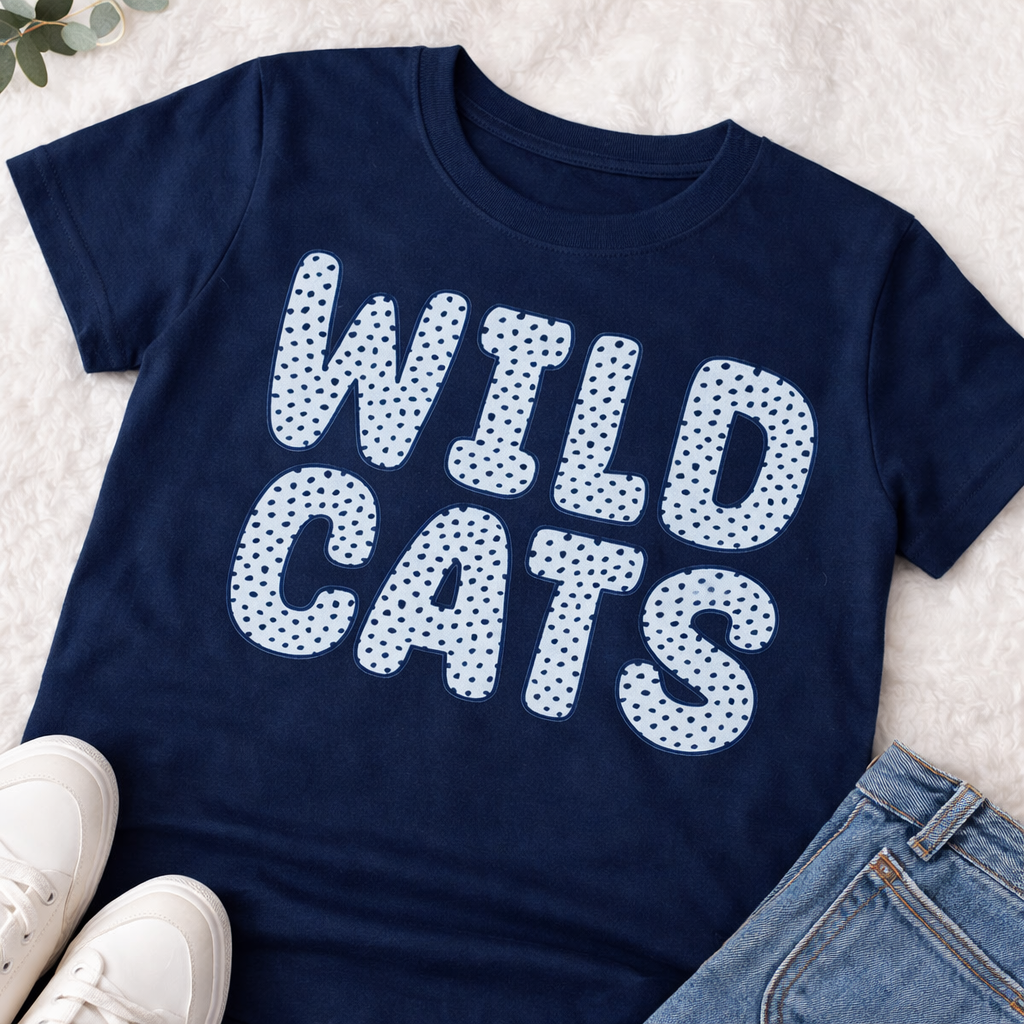 Wildcats Polka Dot Graphic Tee