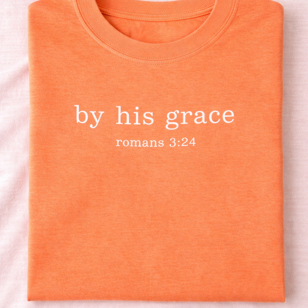 By His Grace - Comfort Colors Orange