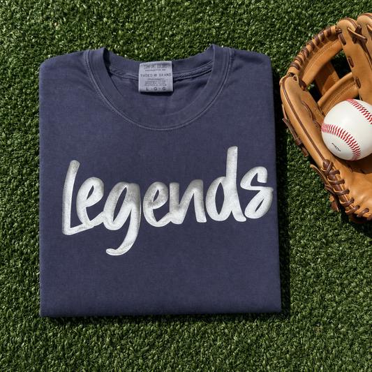 Legends Silver Puff - Navy Comfort Colors