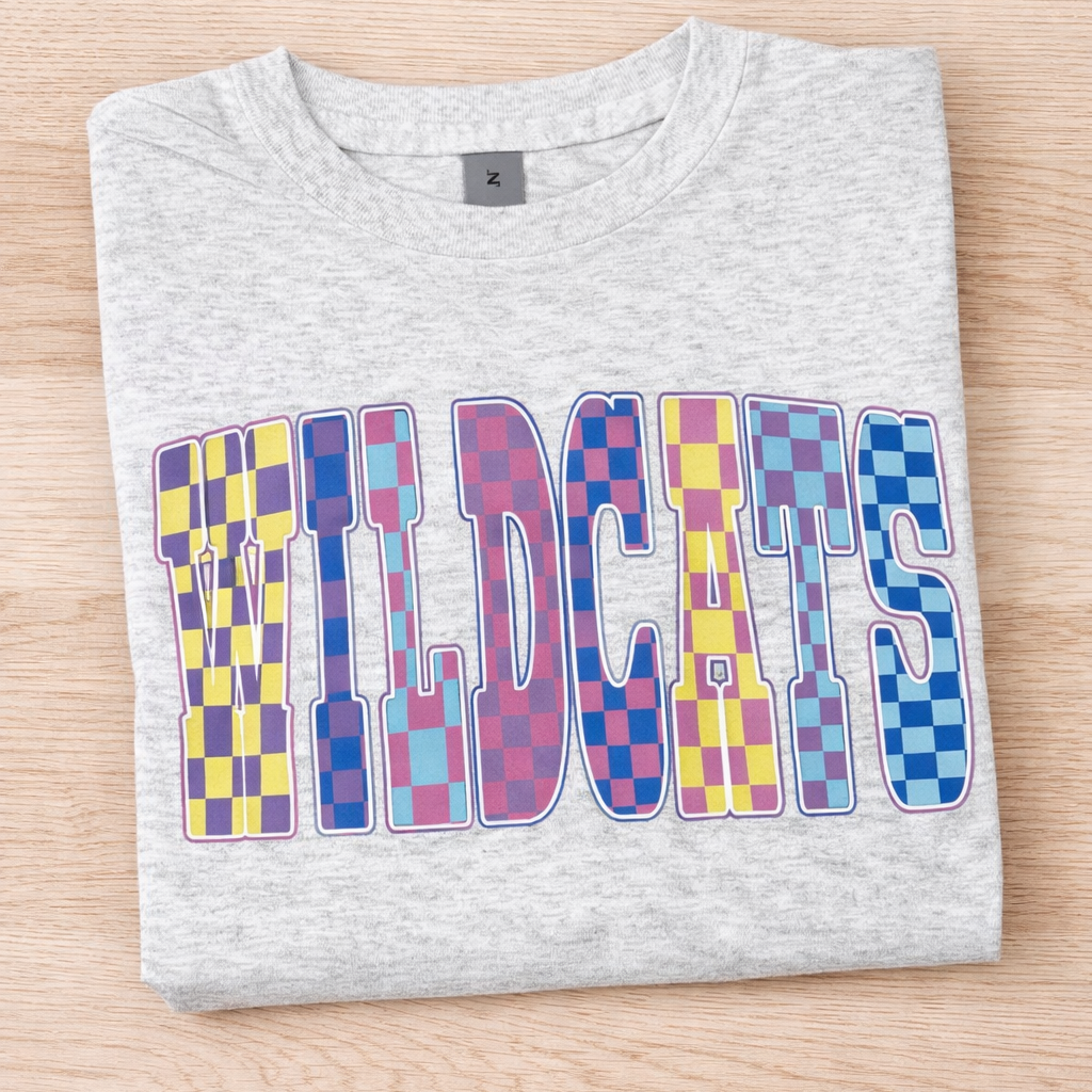 Retro Plaid School Spirit - Ash Gray - Gildan