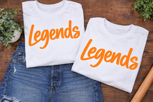 Legends Orange - White Comfort Colors - Orange PUFF