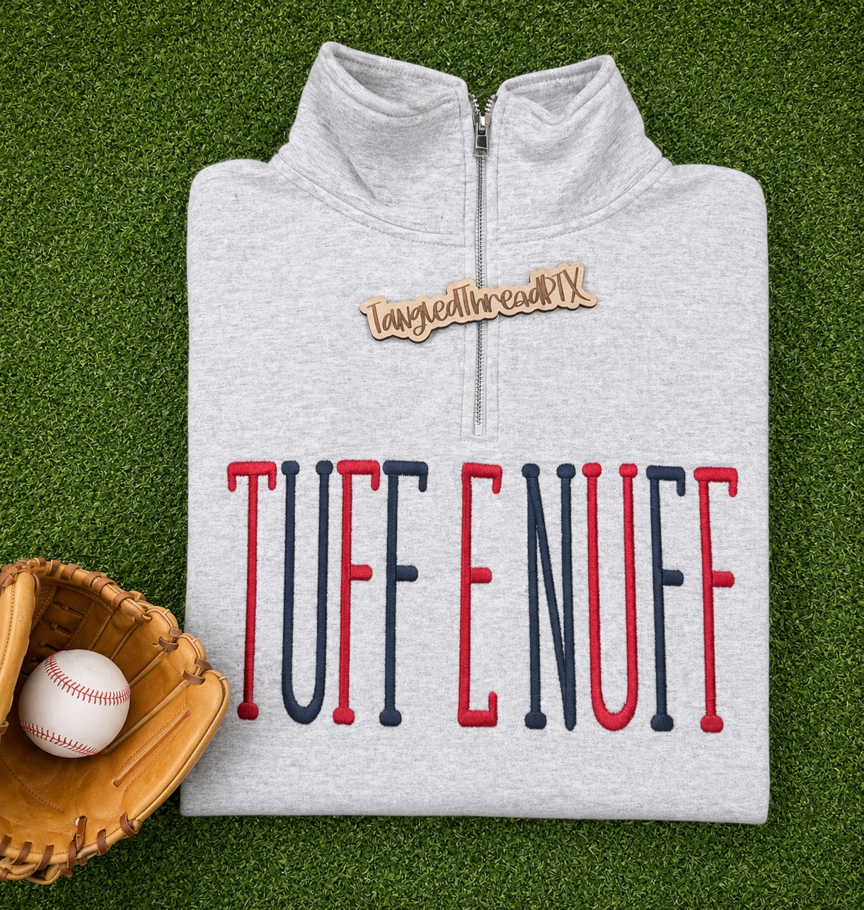 Tuff E Nuff Quarter Zip - Light Gray