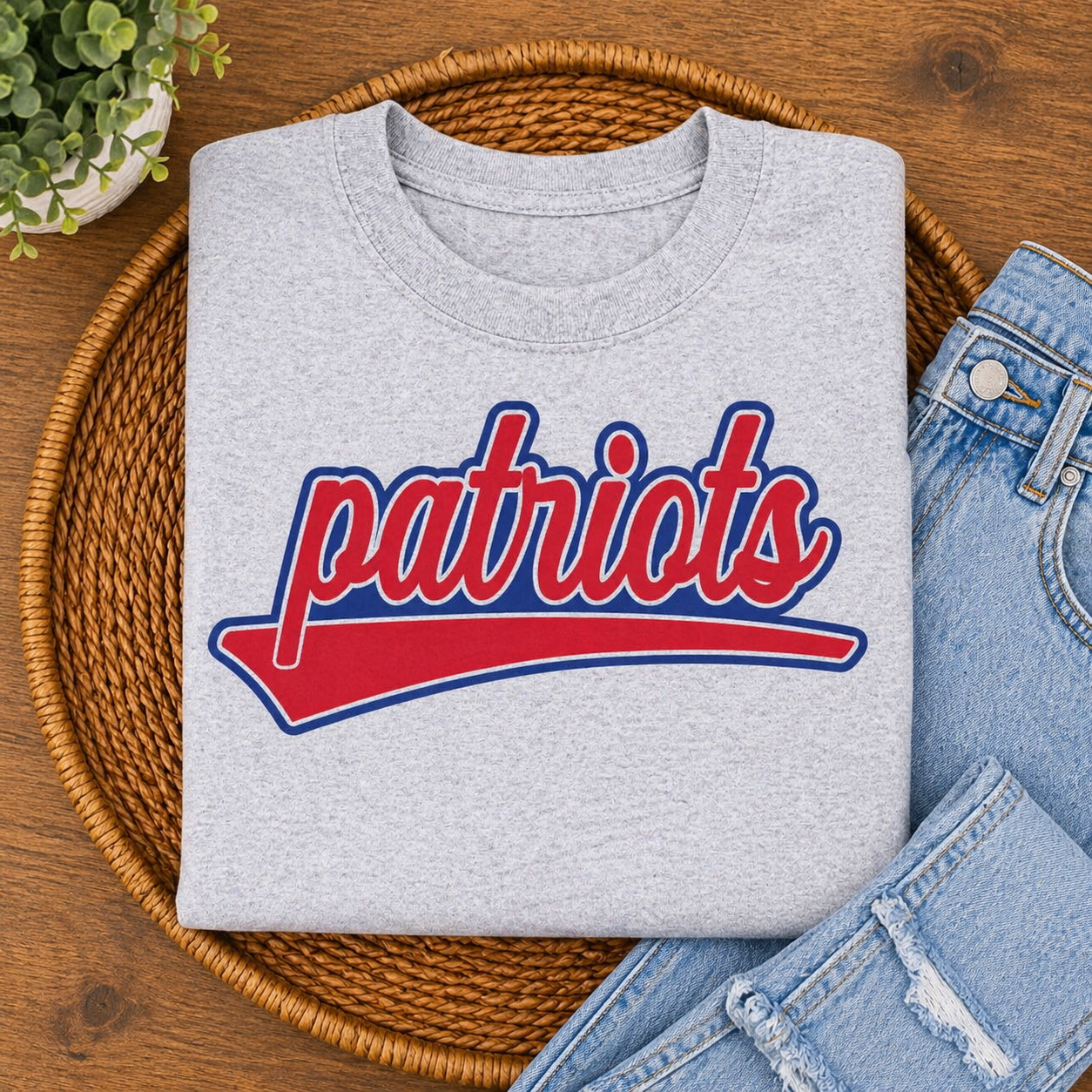 Patriots Swoosh - Ash Gray