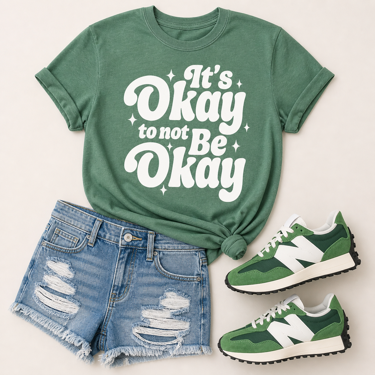 Its Okay To Not Be Okay - Light Green