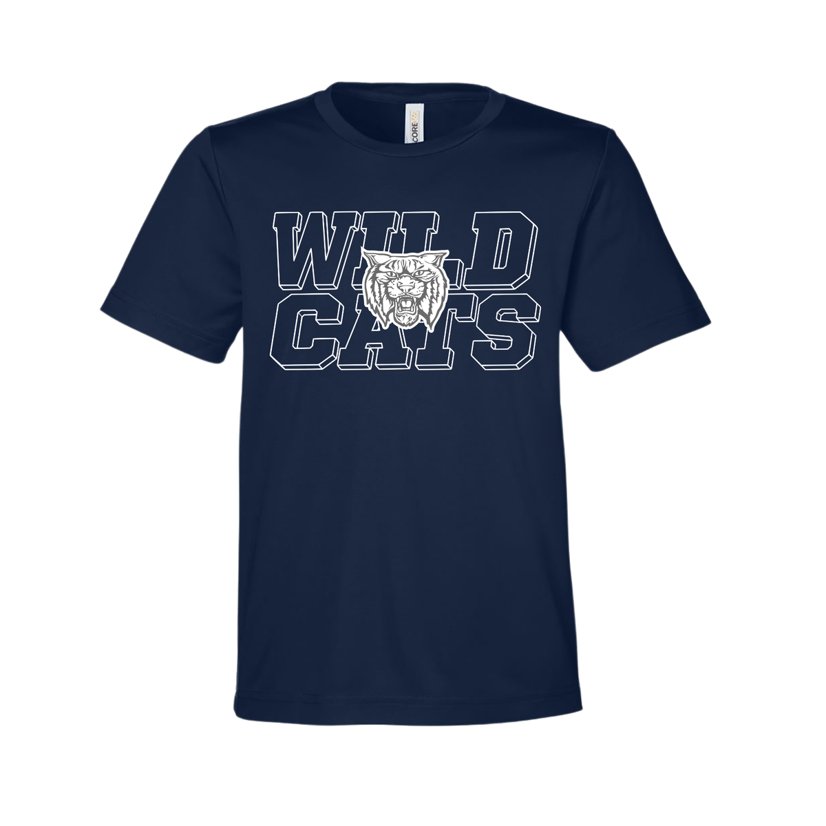 Wildcats Outline Performance T-Shirts (Dri-Fit)