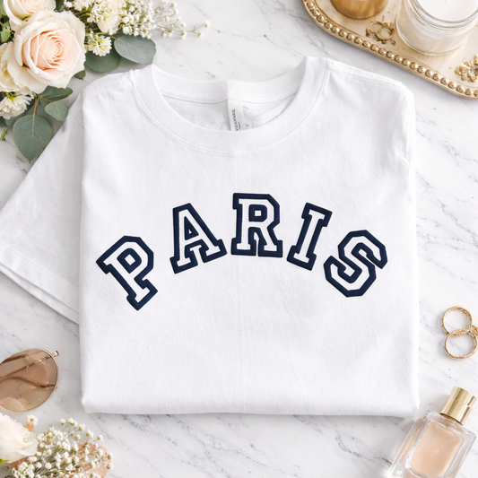 Paris Navy Puff Top