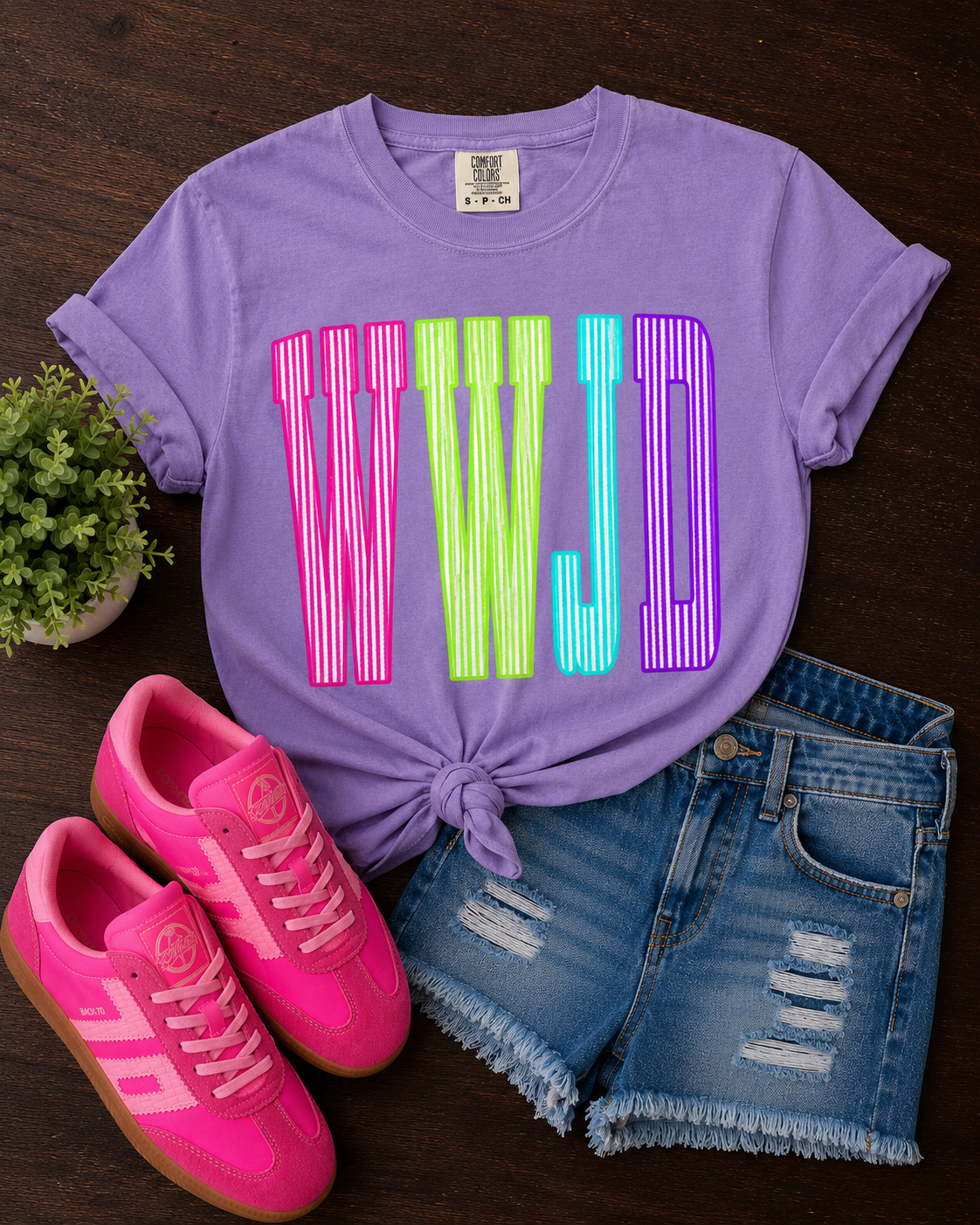 WWJD Striped - Violet
