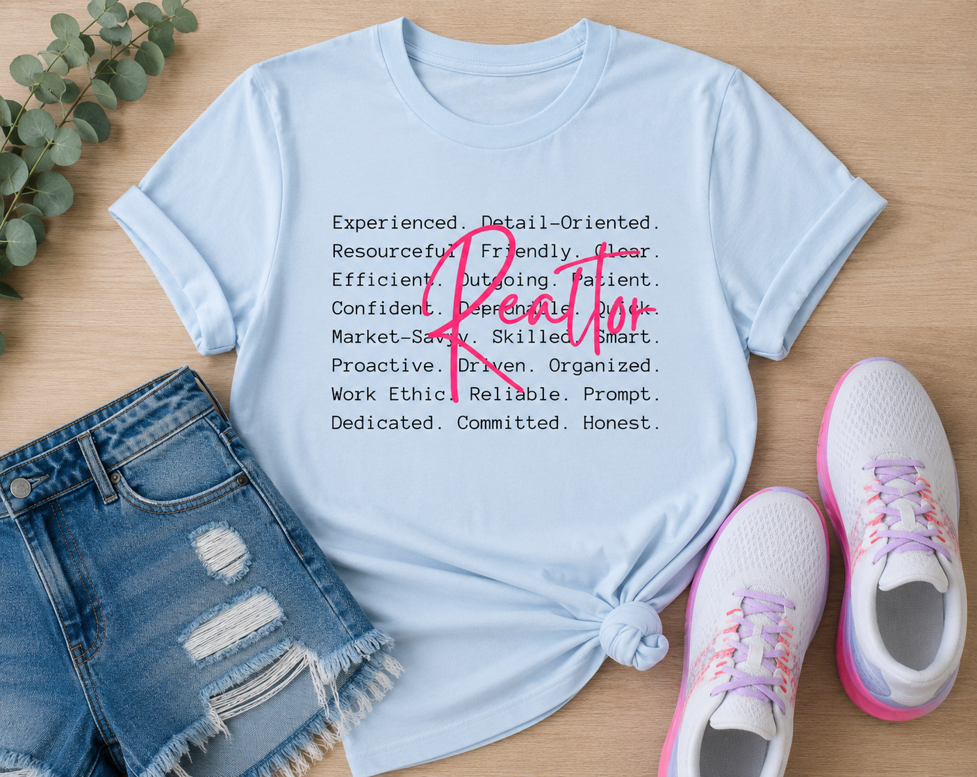Realtor In Hot Pink- Hydrangea Blue