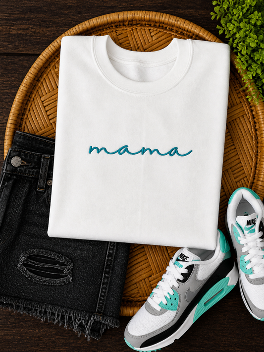 White Mama -Customizable Thread Color - Embroidered
