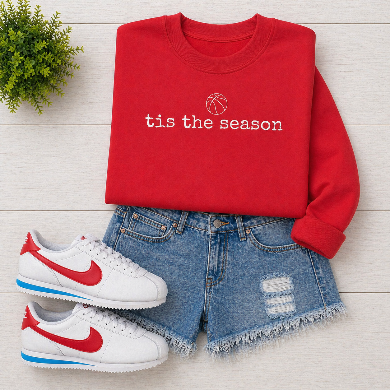 Red Tis the Season Basketball