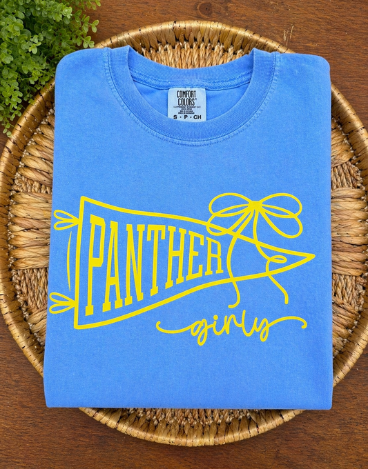 Panther Girly - Flo Blue Comfort Colors