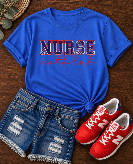 Flo Blue Patriotic Cath Lab Nurse