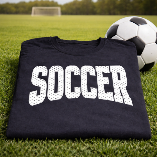 Soccer Polka Dots - Comfort Colors Black