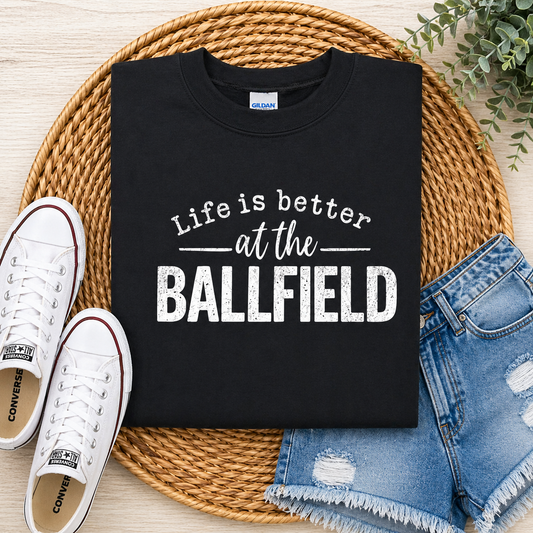 Life Is Better At The Ballfield - Black