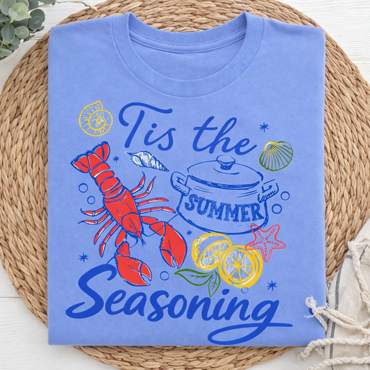 Tis the Seasoning - Comfort Colors Flo Blue
